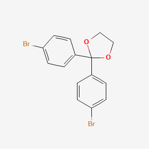 molecular formula C15H12Br2O2 B14305369 1,3-Dioxolane, 2,2-bis(4-bromophenyl)- CAS No. 118912-46-2