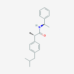molecular formula C21H27NO B143054 (2S)-2-[4-(2-methylpropyl)phenyl]-N-[(1R)-1-phenylethyl]propanamide CAS No. 121734-79-0