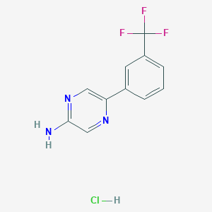 5-[3-(Trifluoromethyl)phenyl]pyrazin-2-amine hydrochloride