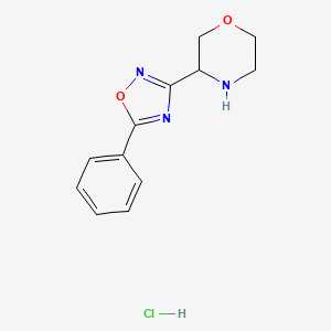 3-(5-Phenyl-1,2,4-oxadiazol-3-yl)morpholine hydrochloride