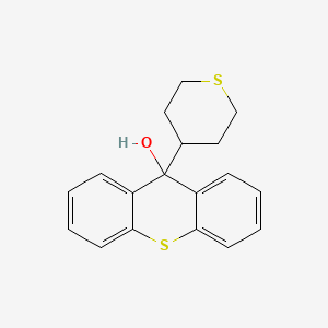molecular formula C18H18OS2 B14305410 9-(Thian-4-YL)-9H-thioxanthen-9-OL CAS No. 116196-78-2
