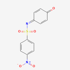 molecular formula C12H8N2O5S B14305420 Benzenesulfonamide, 4-nitro-N-(4-oxo-2,5-cyclohexadien-1-ylidene)- CAS No. 113591-42-7