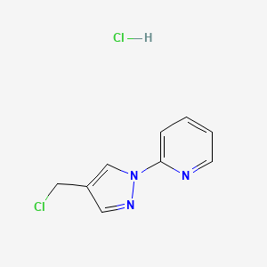 2-(4-(Chloromethyl)-1H-pyrazol-1-yl)pyridine hydrochloride