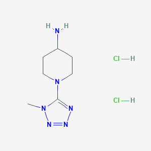 1-(1-methyl-1H-1,2,3,4-tetrazol-5-yl)piperidin-4-amine dihydrochloride
