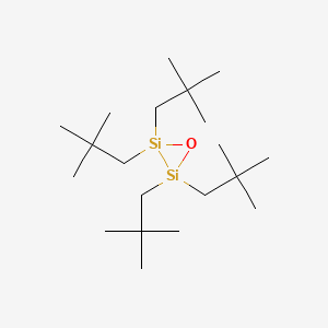 molecular formula C20H44OSi2 B14305488 Tetrakis(2,2-dimethylpropyl)oxadisilirane CAS No. 112379-42-7