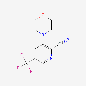 3-Morpholino-5-(trifluoromethyl)pyridine-2-carbonitrile