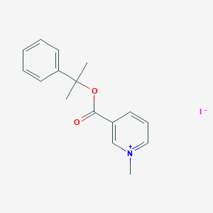 molecular formula C16H18INO2 B14305557 1-Methyl-3-{[(2-phenylpropan-2-yl)oxy]carbonyl}pyridin-1-ium iodide CAS No. 112981-32-5