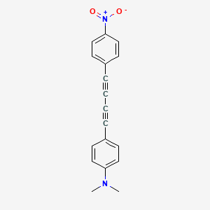 molecular formula C18H14N2O2 B14305569 N,N-Dimethyl-4-[4-(4-nitrophenyl)buta-1,3-diyn-1-yl]aniline CAS No. 112902-74-6