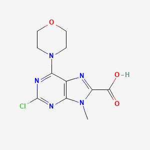 2-Chloro-9-methyl-6-morpholino-9H-purine-8-carboxylic acid