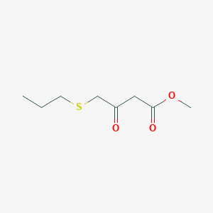 molecular formula C8H14O3S B14305637 Methyl 3-oxo-4-(propylsulfanyl)butanoate CAS No. 114607-72-6