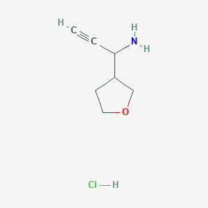 1-(Oxolan-3-yl)prop-2-yn-1-amine hydrochloride