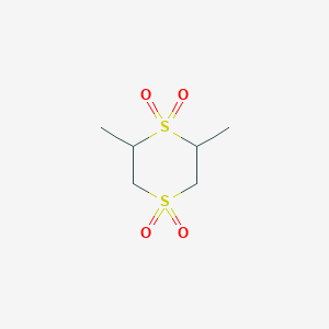 molecular formula C6H12O4S2 B14305663 1,4-Dithiane, 2,6-dimethyl-, 1,1,4,4-tetraoxide CAS No. 112401-28-2