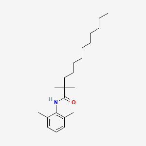 molecular formula C22H37NO B14305691 N-(2,6-Dimethylphenyl)-2,2-dimethyldodecanamide CAS No. 114289-39-3
