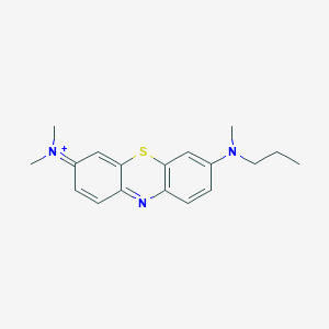molecular formula C18H22N3S+ B14305699 N,N-Dimethyl-7-[methyl(propyl)amino]-3H-phenothiazin-3-iminium CAS No. 112363-05-0