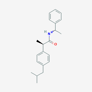 molecular formula C21H27NO B143057 (2R)-2-[4-(2-methylpropyl)phenyl]-N-[(1S)-1-phenylethyl]propanamide CAS No. 81576-47-8