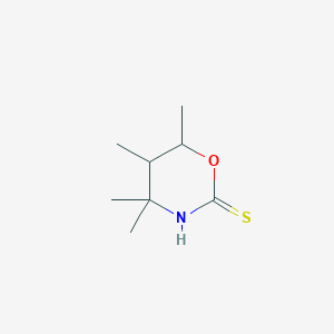 molecular formula C8H15NOS B14305722 2H-1,3-Oxazine-2-thione, tetrahydro-4,4,5,6-tetramethyl- CAS No. 125039-11-4