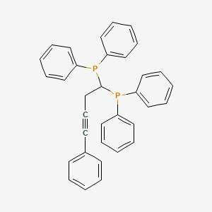molecular formula C34H28P2 B14305743 (1-Phenylbut-1-yne-4,4-diyl)bis(diphenylphosphane) CAS No. 112548-19-3