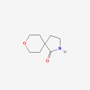 molecular formula C8H13NO2 B1430576 8-Oxa-2-azaspiro[4.5]decan-1-one CAS No. 1555334-83-2