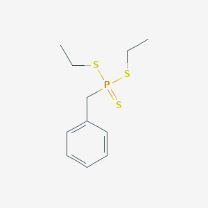 molecular formula C11H17PS3 B14305767 Diethyl benzylphosphonotrithioate CAS No. 116393-11-4