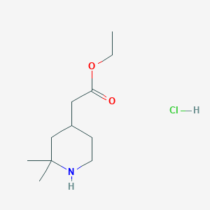 Ethyl 2-(2,2-dimethylpiperidin-4-yl)acetate hydrochloride