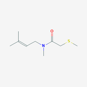 molecular formula C9H17NOS B14305865 N-Methyl-N-(3-methylbut-2-en-1-yl)-2-(methylsulfanyl)acetamide CAS No. 112213-04-4