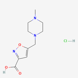 5-[(4-Methylpiperazin-1-yl)methyl]-1,2-oxazole-3-carboxylic acid hydrochloride