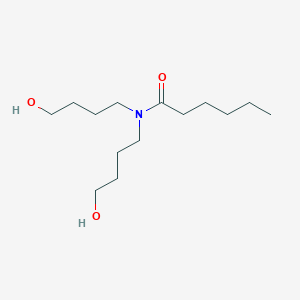 molecular formula C14H29NO3 B14305925 N,N-Bis(4-hydroxybutyl)hexanamide CAS No. 113505-10-5
