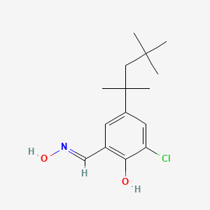 molecular formula C15H22ClNO2 B14306004 Benzaldehyde oxime, 2-hydroxy, 3-chloro, 5-(1,1,3,3-tetramethylbutyl) 