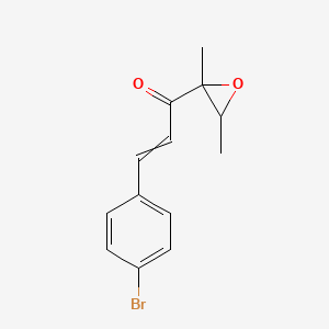 molecular formula C13H13BrO2 B14306020 3-(4-Bromophenyl)-1-(2,3-dimethyloxiran-2-yl)prop-2-en-1-one CAS No. 113675-15-3