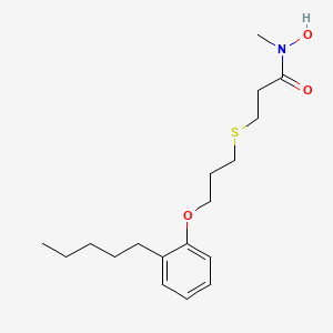 molecular formula C18H29NO3S B14306055 N-Hydroxy-N-methyl-3-{[3-(2-pentylphenoxy)propyl]sulfanyl}propanamide CAS No. 112339-64-7