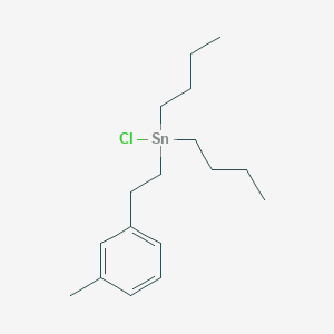 molecular formula C17H29ClSn B14306094 Dibutyl(chloro)[2-(3-methylphenyl)ethyl]stannane CAS No. 111108-96-4