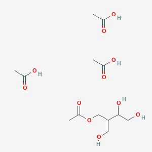 molecular formula C13H26O11 B14306114 Acetic acid;[3,4-dihydroxy-2-(hydroxymethyl)butyl] acetate CAS No. 123351-67-7