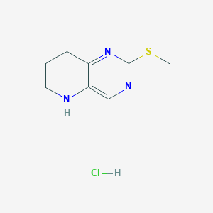 molecular formula C8H12ClN3S B1430612 2-(Methylthio)-5,6,7,8-tetrahydropyrido[3,2-d]pyrimidine Hydrochloride CAS No. 1375064-63-3