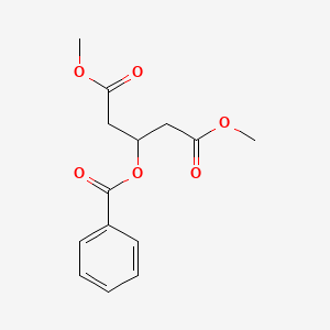 molecular formula C14H16O6 B14306130 Pentanedioic acid, 3-(benzoyloxy)-, dimethyl ester CAS No. 112904-66-2