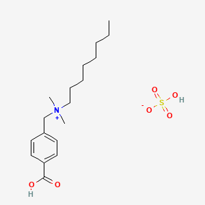N-[(4-Carboxyphenyl)methyl]-N,N-dimethyloctan-1-aminium hydrogen sulfate