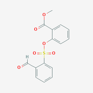molecular formula C15H12O6S B14306167 Methyl 2-[(2-formylbenzene-1-sulfonyl)oxy]benzoate CAS No. 112211-79-7