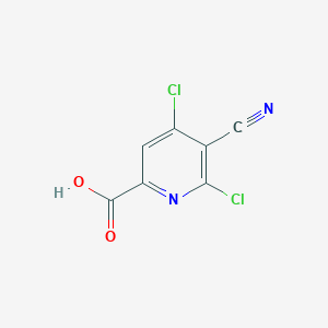 molecular formula C7H2Cl2N2O2 B1430620 4,6-Dichloro-5-cyanopicolinic acid CAS No. 861545-83-7