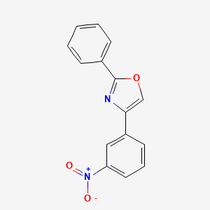 molecular formula C15H10N2O3 B14306204 Oxazole, 4-(3-nitrophenyl)-2-phenyl- CAS No. 119512-00-4