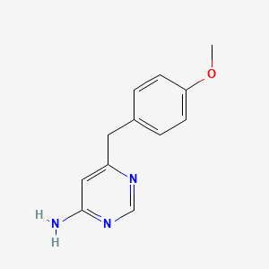 molecular formula C12H13N3O B1430621 6-[(4-Methoxyphenyl)methyl]pyrimidin-4-amine CAS No. 143467-58-7