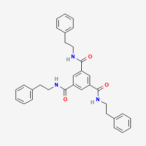 molecular formula C33H33N3O3 B14306279 N~1~,N~3~,N~5~-Tris(2-phenylethyl)benzene-1,3,5-tricarboxamide CAS No. 112615-28-8