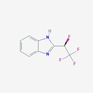 molecular formula C9H6F4N2 B143063 2-(alpha-Fluoroethyl)tetrahydrobenzimidazole CAS No. 129238-73-9