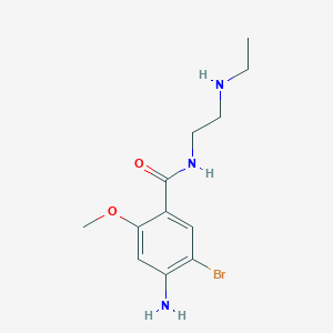 molecular formula C12H18BrN3O2 B1430631 4-Amino-5-bromo-N-[2-(ethylamino)ethyl]-2-methoxybenzamide CAS No. 67903-51-9