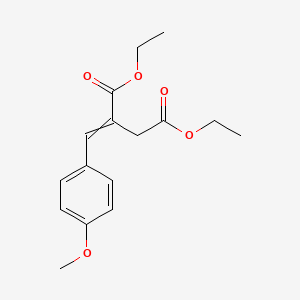molecular formula C16H20O5 B14306330 Diethyl 2-[(4-methoxyphenyl)methylidene]butanedioate CAS No. 125701-98-6
