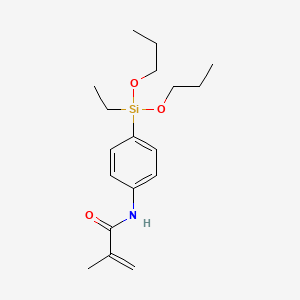 molecular formula C18H29NO3Si B14306348 N-{4-[Ethyl(dipropoxy)silyl]phenyl}-2-methylprop-2-enamide CAS No. 116313-16-7