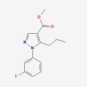 molecular formula C14H15FN2O2 B1430635 methyl 1-(3-fluorophenyl)-5-propyl-1H-pyrazole-4-carboxylate CAS No. 1461706-70-6