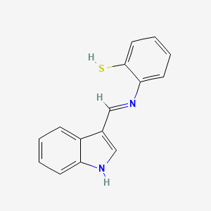 molecular formula C15H12N2S B14306358 2-{[(3H-Indol-3-ylidene)methyl]amino}benzene-1-thiol CAS No. 112251-29-3