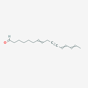 molecular formula C16H22O B14306422 Hexadeca-7,12,14-trien-10-ynal CAS No. 113563-13-6