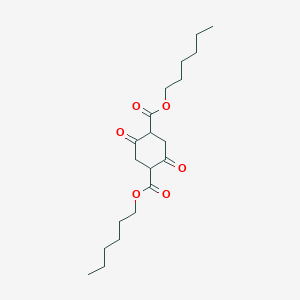 molecular formula C20H32O6 B14306424 Dihexyl 2,5-dioxocyclohexane-1,4-dicarboxylate CAS No. 116410-59-4