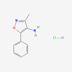 3-Methyl-5-phenyl-1,2-oxazol-4-amine hydrochloride