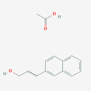 molecular formula C15H16O3 B14306455 Acetic acid;3-naphthalen-2-ylprop-2-en-1-ol CAS No. 115117-86-7